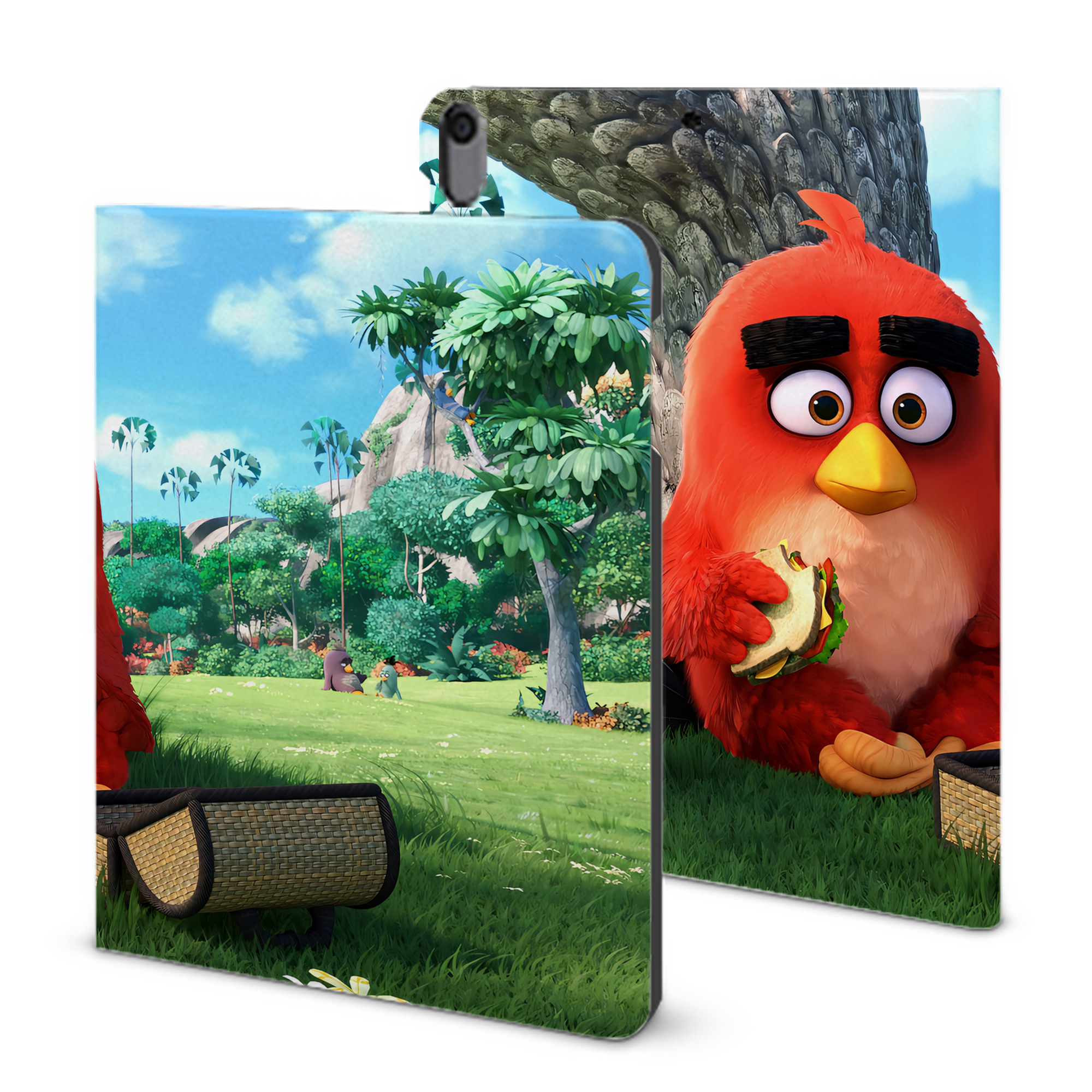 （画像用） Angry Birds アングリーバード IPad ケース ブック型 PUレザー TPU 耐衝撃 軽量 薄型 ペン収納なし 全面保護 IPad 各モデル対応